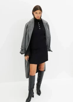 Feinstrick-Shirt mit Chiffon-Volants