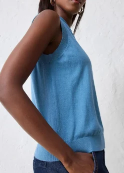 Feinstricktop mit Seidenanteil und Polokragen