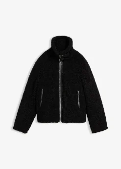 Fellimitat-Jacke aus Teddyfleece