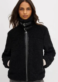 Fellimitat-Jacke aus Teddyfleece