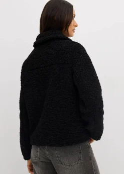 Fellimitat-Jacke aus Teddyfleece