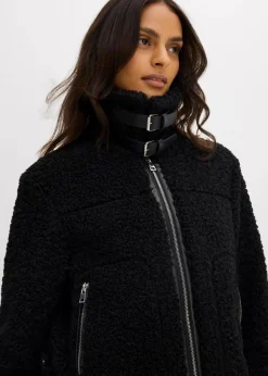 Fellimitat-Jacke aus Teddyfleece