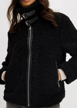 Fellimitat-Jacke aus Teddyfleece