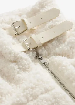 Fellimitat-Jacke aus Teddyfleece