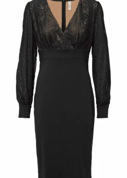 Figurbetontes Midikleid mit Spitze