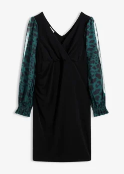 Figurbetontes Minikleid mit Cut-Outs an den Ärmeln