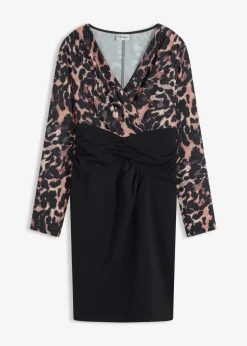 Figurbetontes Minikleid mit tiefem Ausschnitt