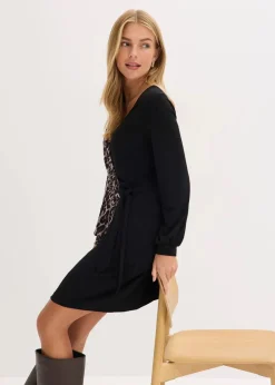 Figurbetontes Minikleid mit tiefem Ausschnitt