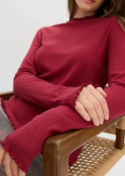 Figurbetontes Rippshirt