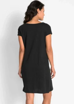 Flammgarn-Jerseykleid aus reiner Baumwolle