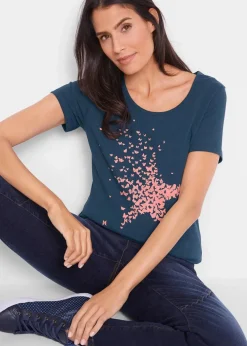 Flammgarn-Shirt aus Bio-Baumwolle, kurzarm