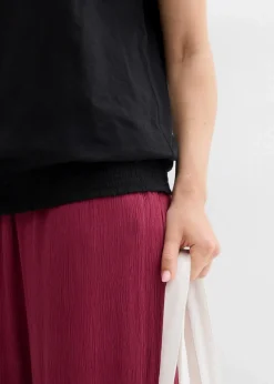 Flammgarn-Shirt aus Bio-Baumwolle mit Smockbund