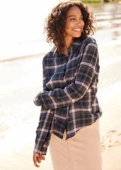 Flanellhemd aus reiner Baumwolle