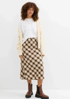 Flanell-Midirock aus reiner Baumwolle