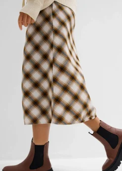 Flanell-Midirock aus reiner Baumwolle