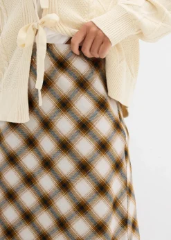 Flanell-Midirock aus reiner Baumwolle