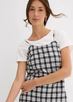 Flanell-Trägerkleid aus reiner Baumwolle