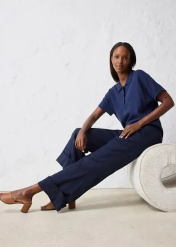 Flared Hose mit Wollanteil