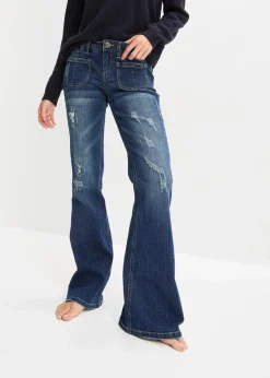 Flared Jeans Low Waist, Stretch