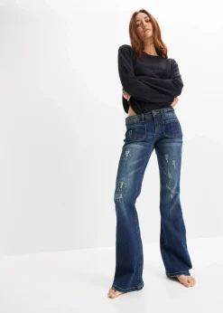 Flared Jeans Low Waist, Stretch
