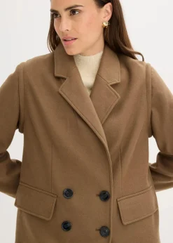 Flauschmantel mit abnehmbaren Ärmeln