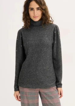 Fleeceshirt aus fließendem Viskose-Mix