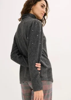 Fleeceshirt aus fließendem Viskose-Mix