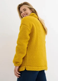 Fleeceshirt mit Stehkragen