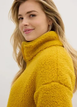 Fleeceshirt mit Stehkragen