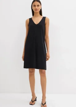 Fließendes Trägerkleid mit V-Ausschnitt