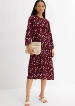 Florales Midikleid aus reiner Viskose