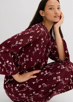 Florales Midikleid aus reiner Viskose