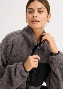 Funktions-Fleece Sportjacke, oversized