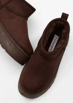 Gefütterte Plateau-Boots