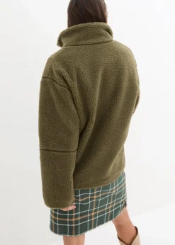 Gefütterte Teddy-Fleece Jacke