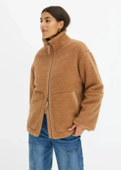 Gefütterte Teddy-Fleece Jacke