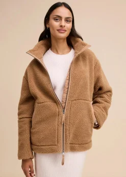 Gefütterte Teddy-Fleece Jacke