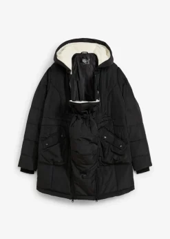 Gefütterte Umstandsjacke mit Baby-Einsatz