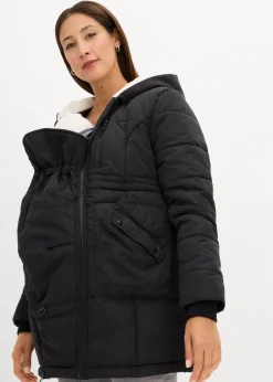 Gefütterte Umstandsjacke mit Baby-Einsatz