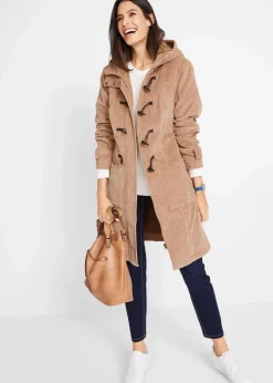 Gefütterter Cord-Dufflecoat