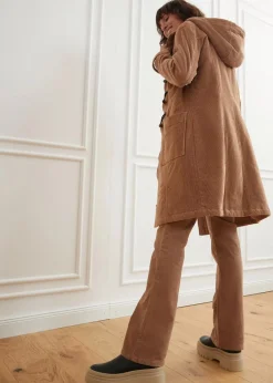 Gefütterter Cord-Dufflecoat