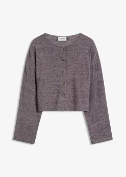 Gerippte Feinstrickjacke