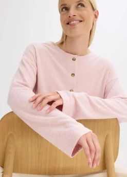 Gerippte Feinstrickjacke