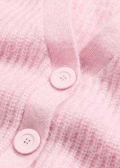 Gerippte Grobstrickjacke