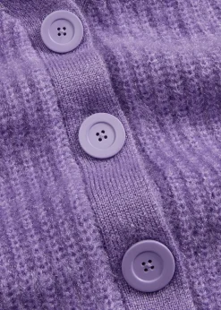 Gerippte Grobstrickjacke