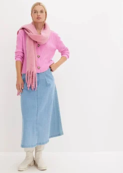 Gerippte Strickjacke