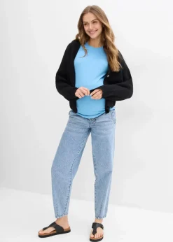 Gerippte Umstandsshirts aus reiner Bio-Baumwolle (2er Pack)