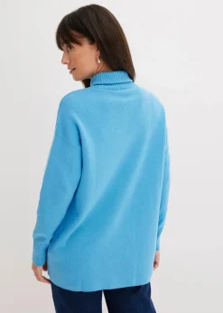 Gerippter Pullover aus reiner Baumwolle