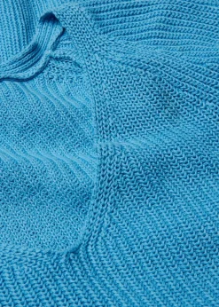 Gerippter Pullover aus reiner Baumwolle