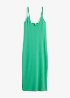 Geripptes Bodycon-Kleid aus elastischem Baumwoll-Mix